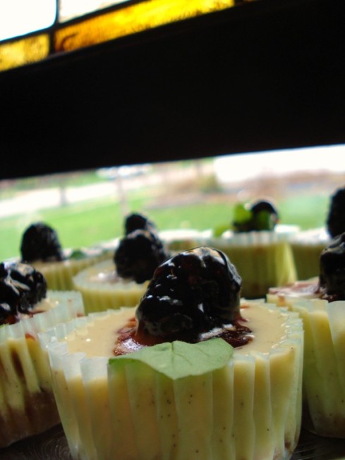 An army of BerryMint mini cheesecakes marching.